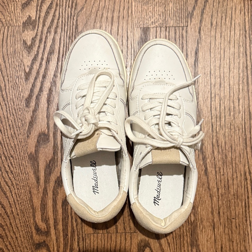Madewell Off-White Lace-Up Sneakers
